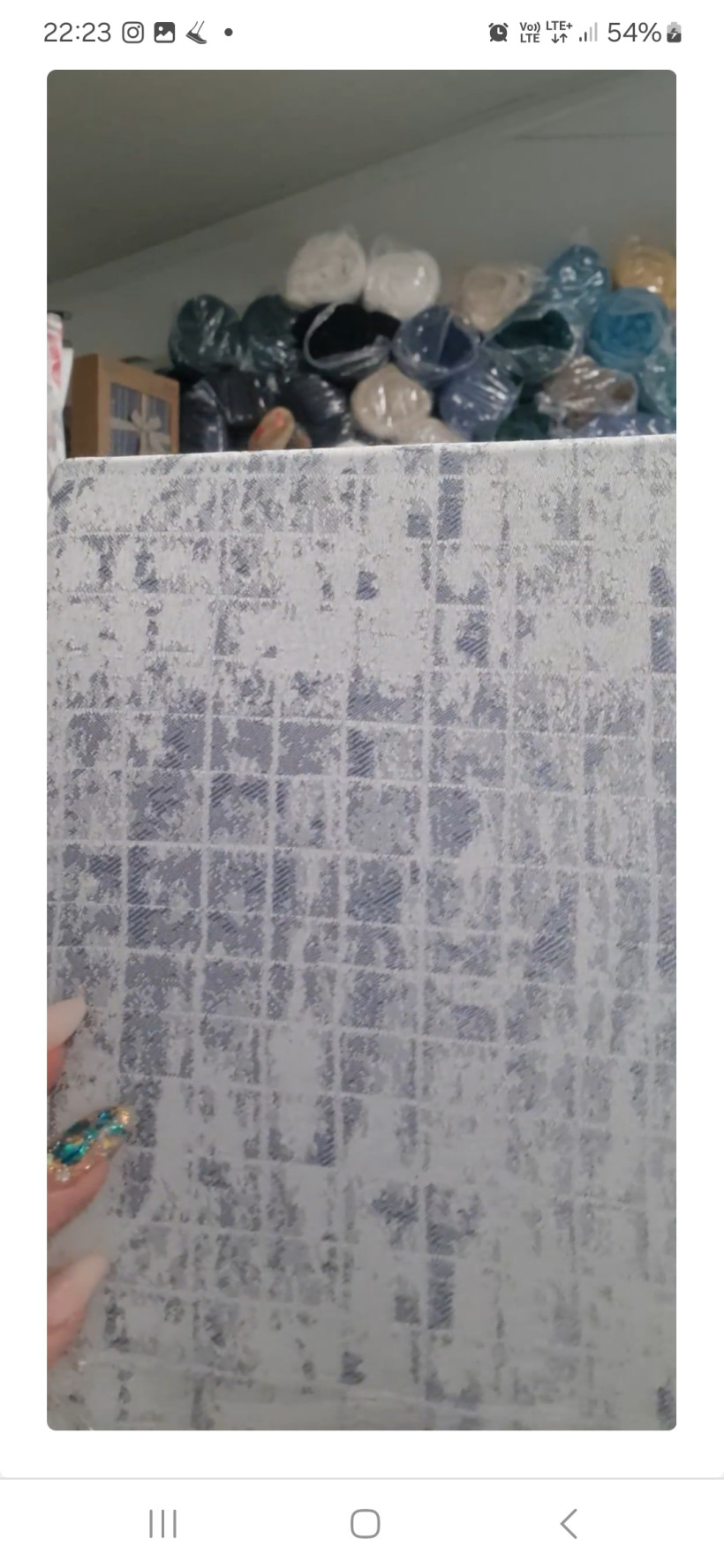 Obrus 140x220cm mozajka szara