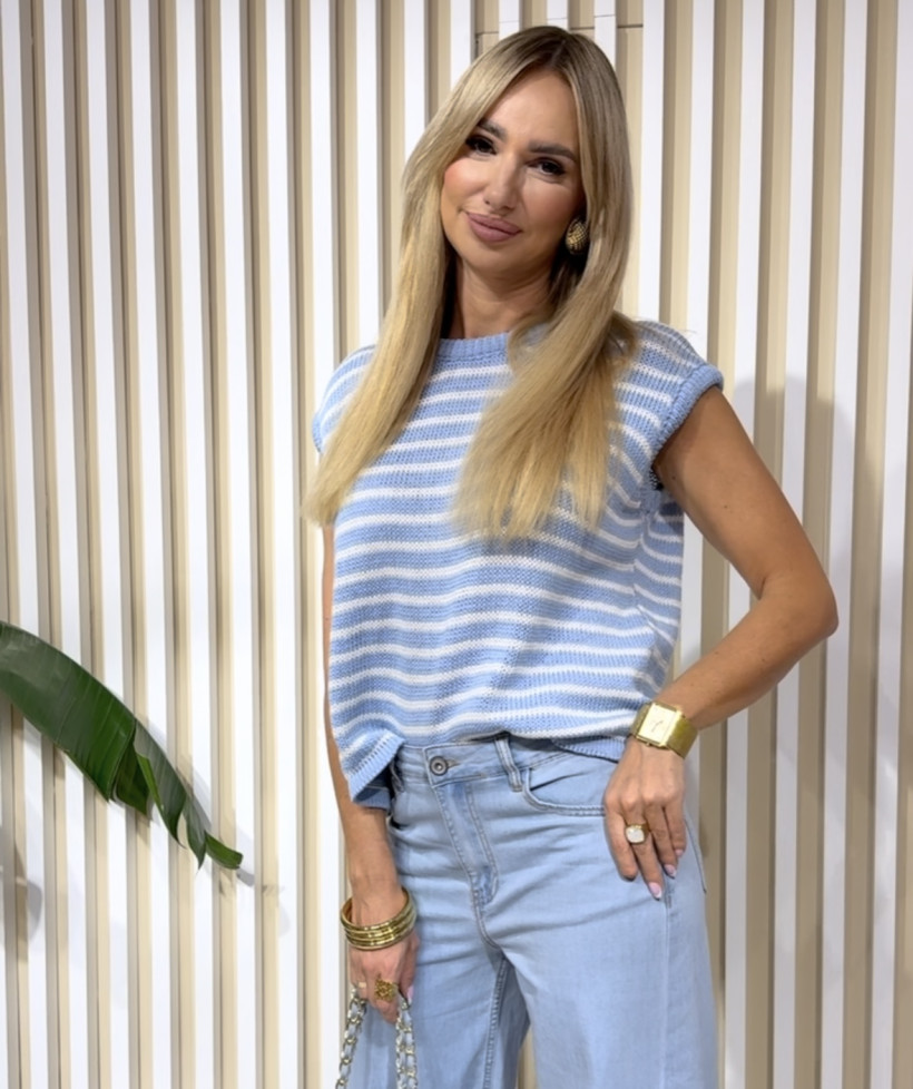 LAM KAMIZELKA SWETERKOWA PASKI