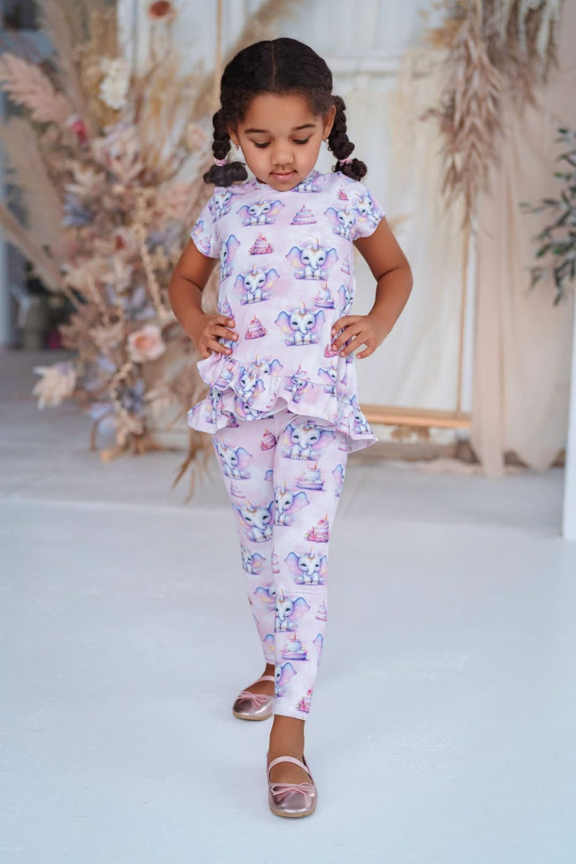 Leginsy Słoniki na pudrze Nala