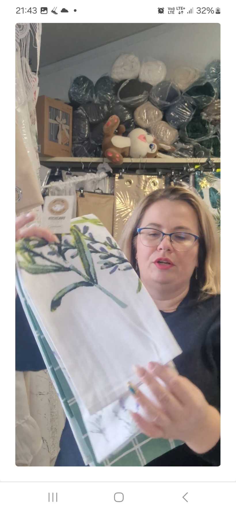 Ściereczki 3x 75x50cm Bawełniane lawenda 