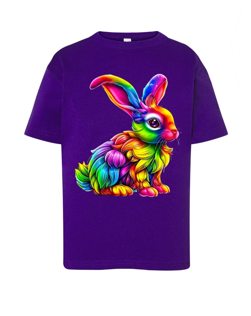 ZA T-shirt FIOLET- Kolorowy królik