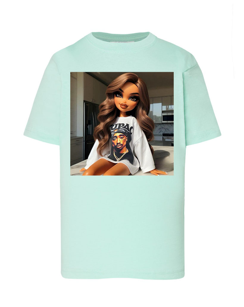 ZA T-shirt MIĘTA- Dziewczynka TUPAC EKRAN