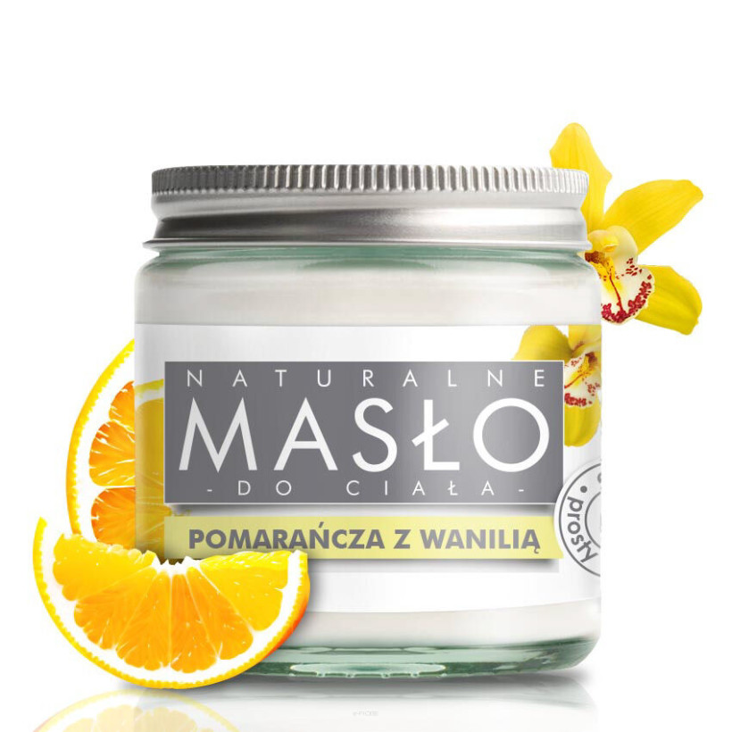 Masło do ciała 100% Naturalne Shea WANILIA z POMARAŃCZĄ 120ml - K016