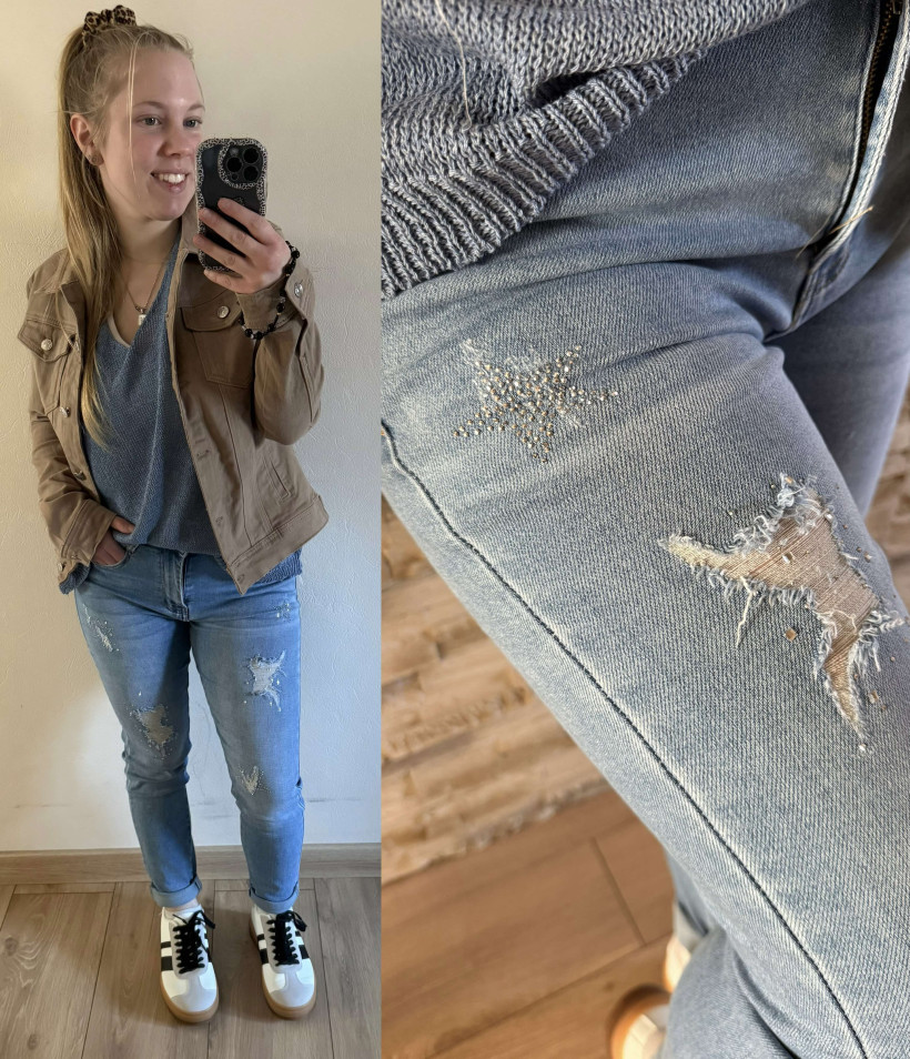 Jeans destroy étoile 