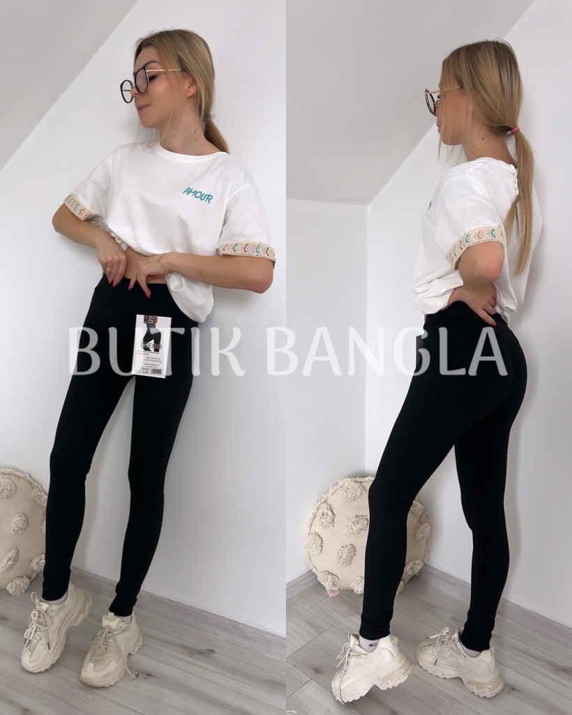 Leginsy miego szeroka guma tyl serce 10902