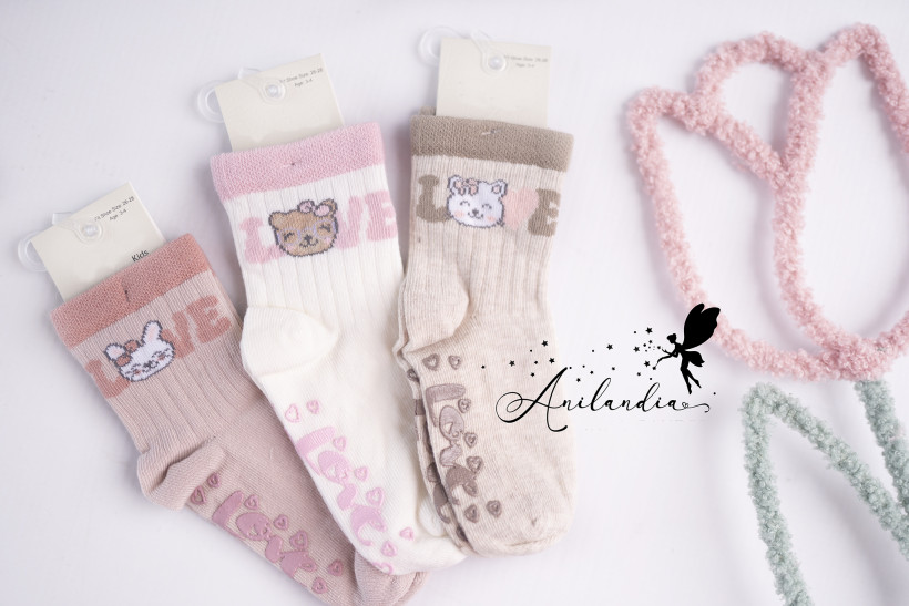 Skarpetki misie z antypoślizgiem