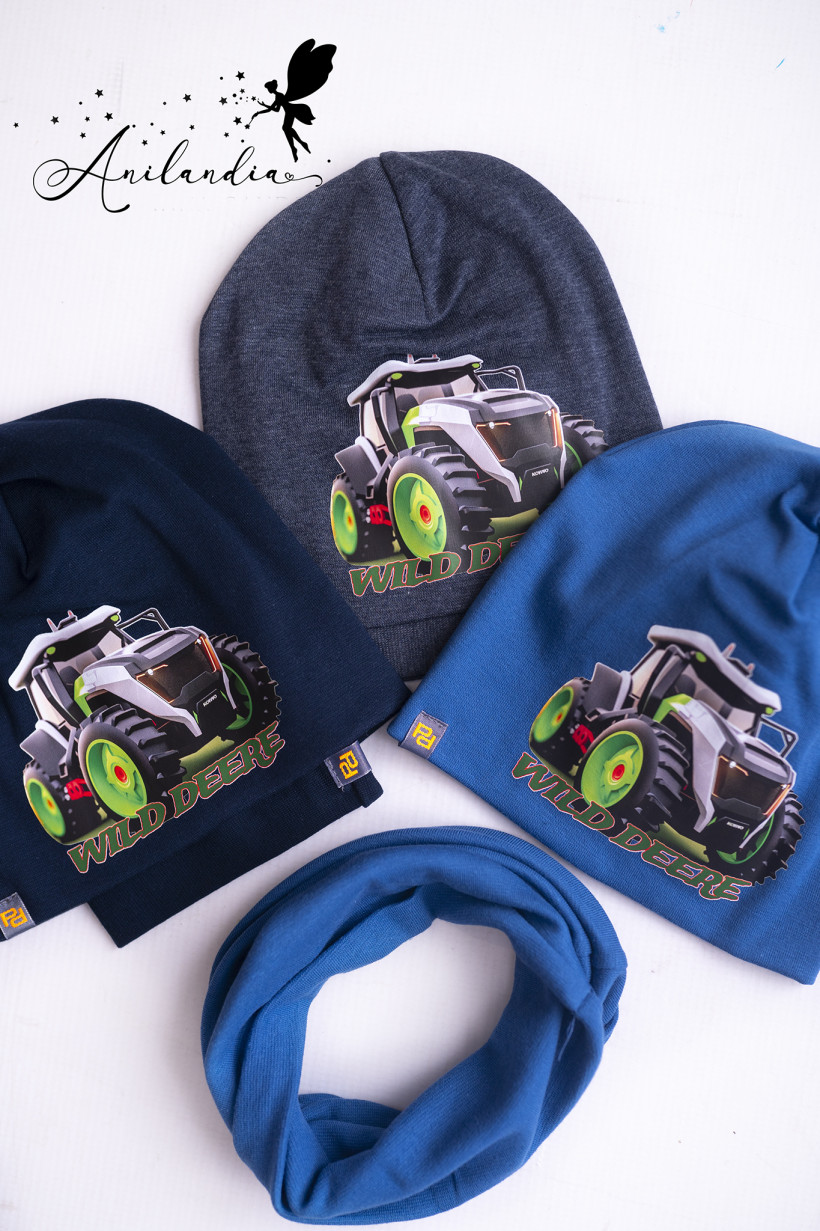 Komplet traktory czapka+komin