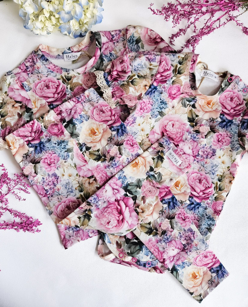 Legginsy tęczowy ogród HELEN