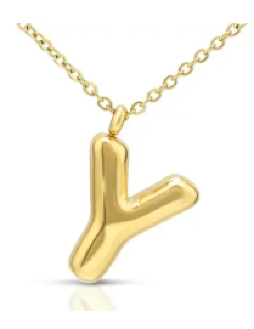 Joacii 18K pozłacany naszyjnik z wisiorkiem w kształcie litery Y