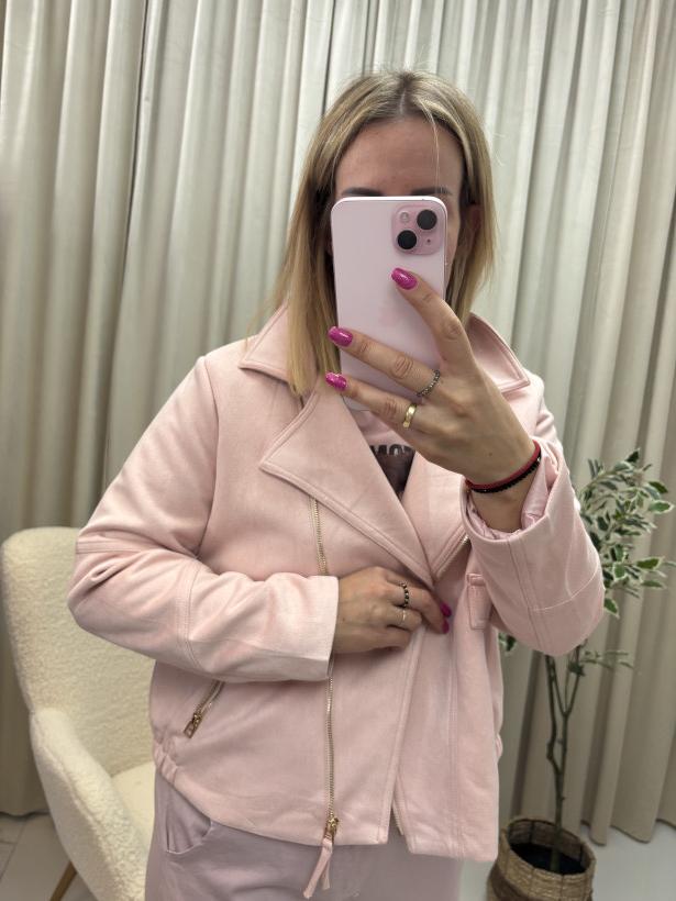 Ramoneska zamszowa gioya 8033 puder