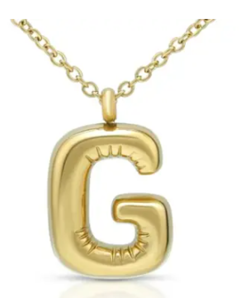 Joacii 18K pozłacany naszyjnik z wisiorkiem w kształcie litery G