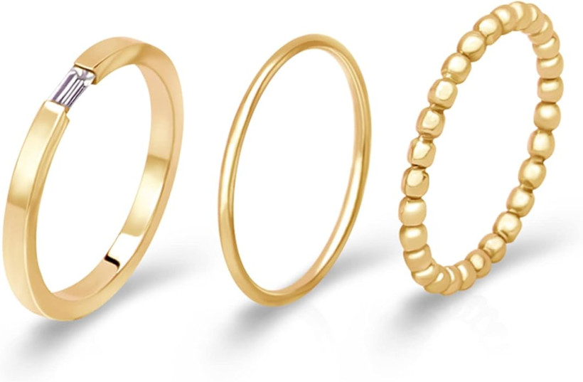 Joacii Pierścionek pozłacany 18-karatowym złotem rozmiar 9