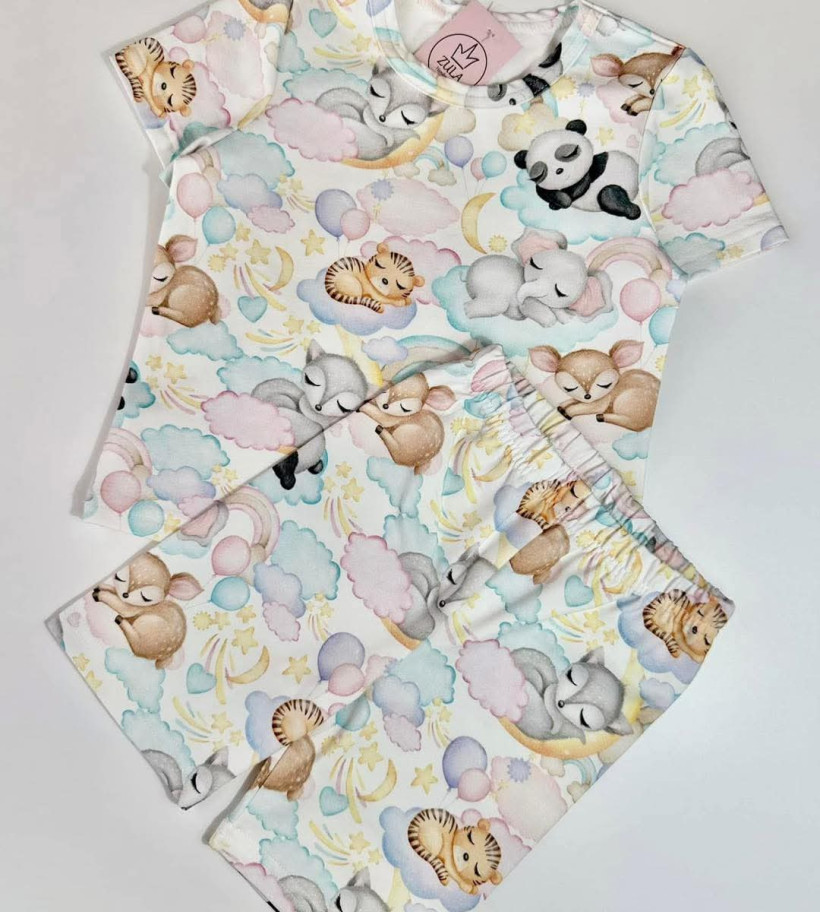 Piżama Zwierzątka w chmurkach Zula