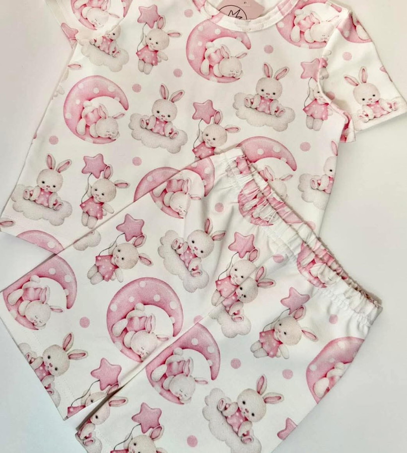 Piżama Zajączki na chmurkach Zula