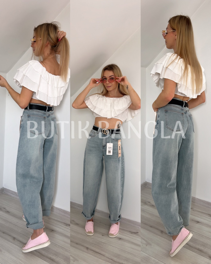 Spodnie ballon jasny jeans Milas W1061-7