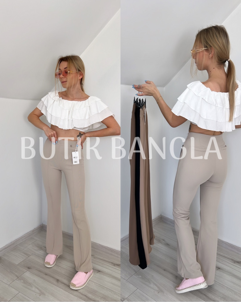 Leginsy dzwony MIEGO prążek kieszonki 390246M M/L