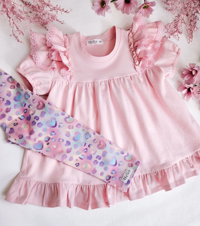 TUNIKA Z KORONKĄ BABY PINK HELEN