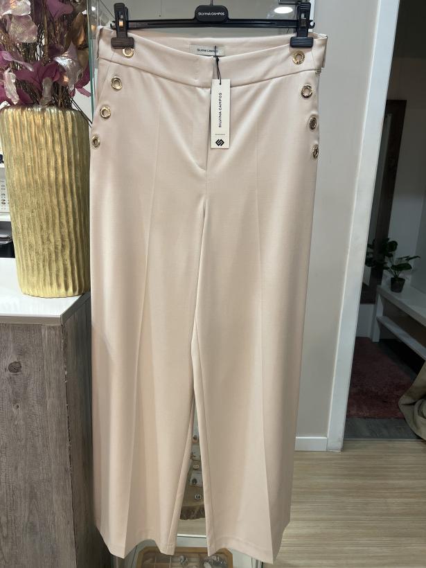 Calças creme pantalonas