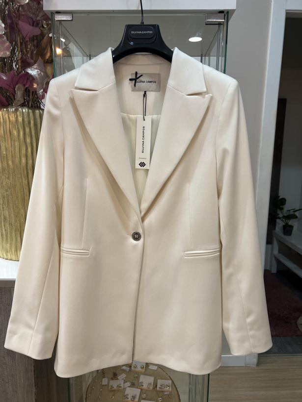 Blazer pérola com um botão