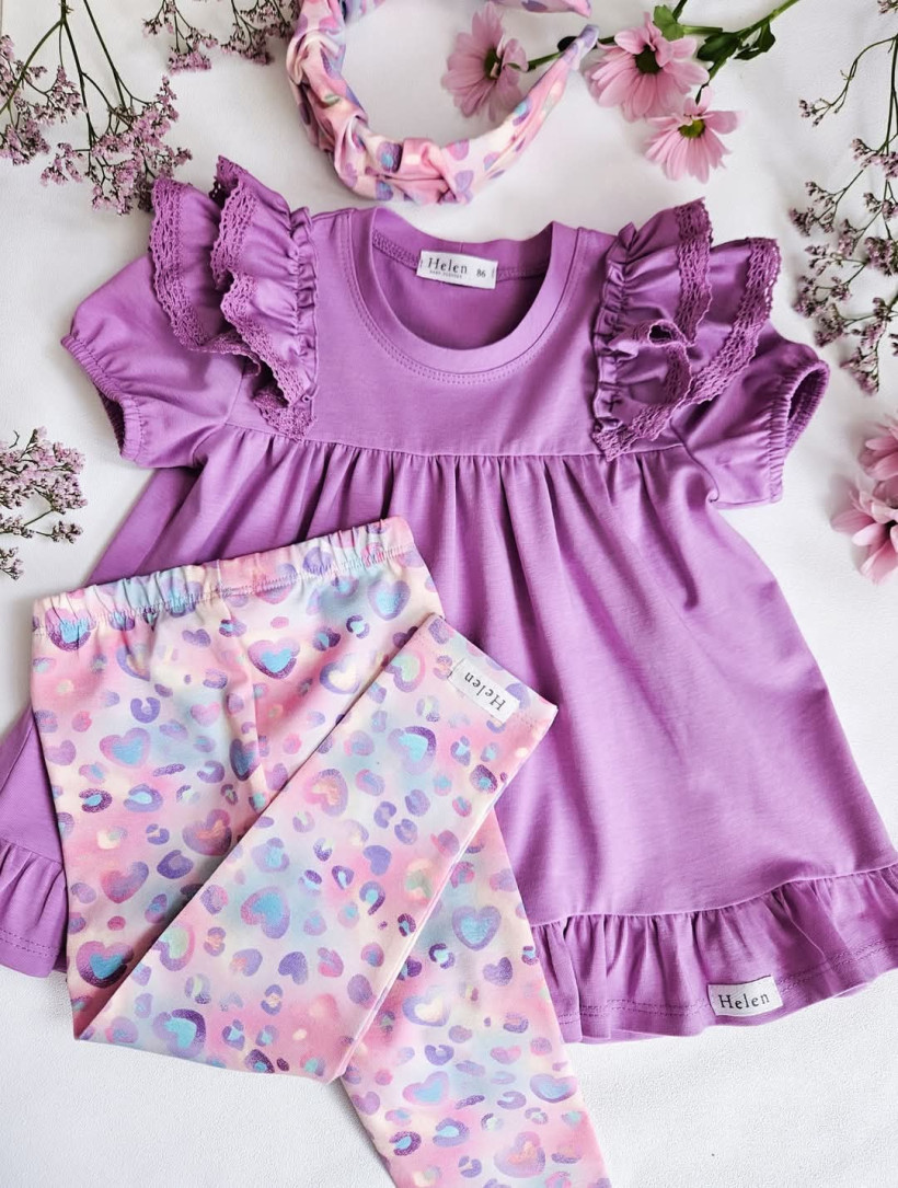 Leginsy tęczowa panterka Helen