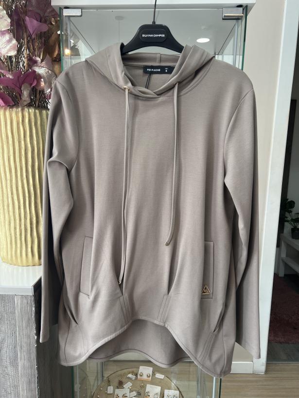 Sweat castanho acinzentado