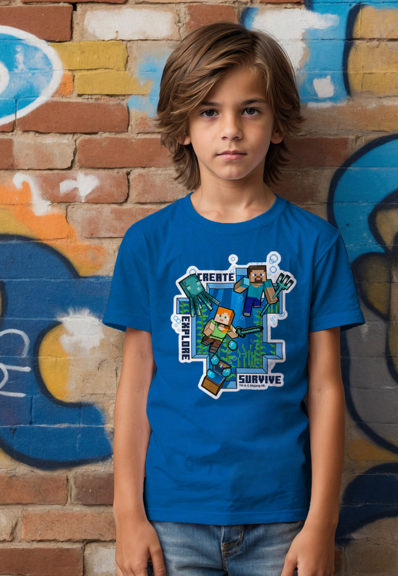 ZA T-shirt CHABER -MINECRAFT biom wodny