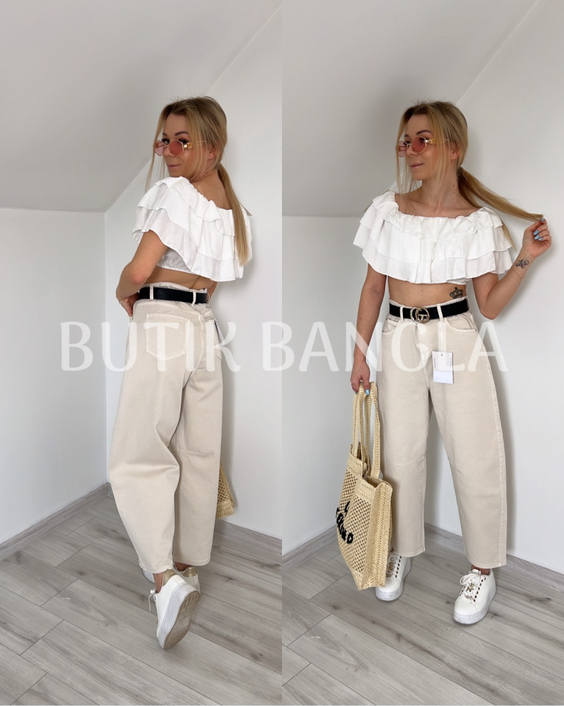 Spodnie masara ballon beż jasny WY024BS955-