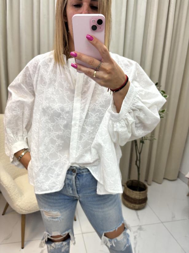 Koszula WI haft kwiatek *biała*