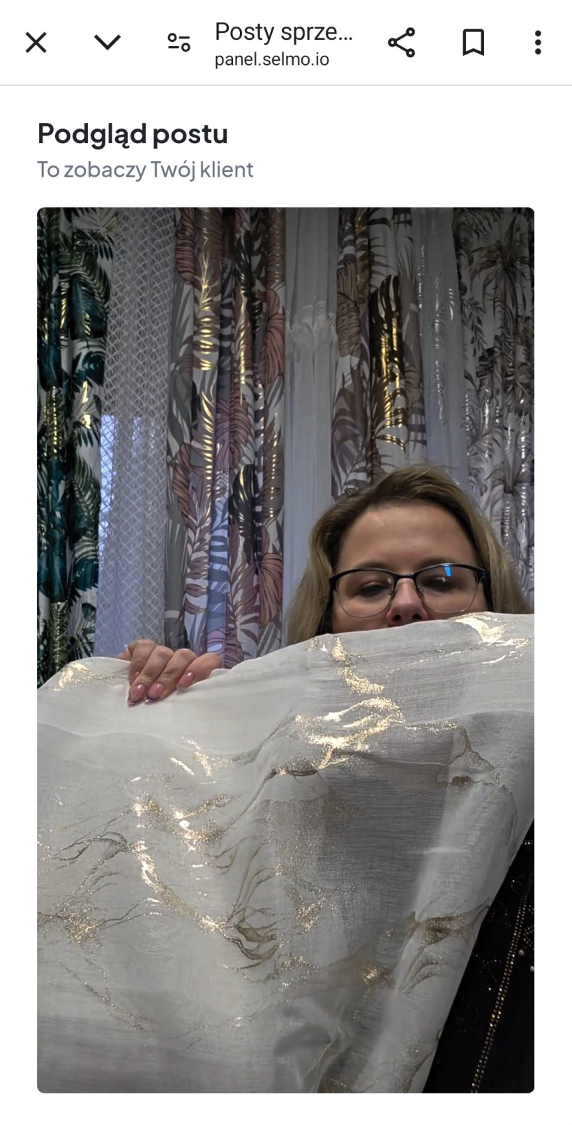 Etamina marmurek 140x270cm taśma alina