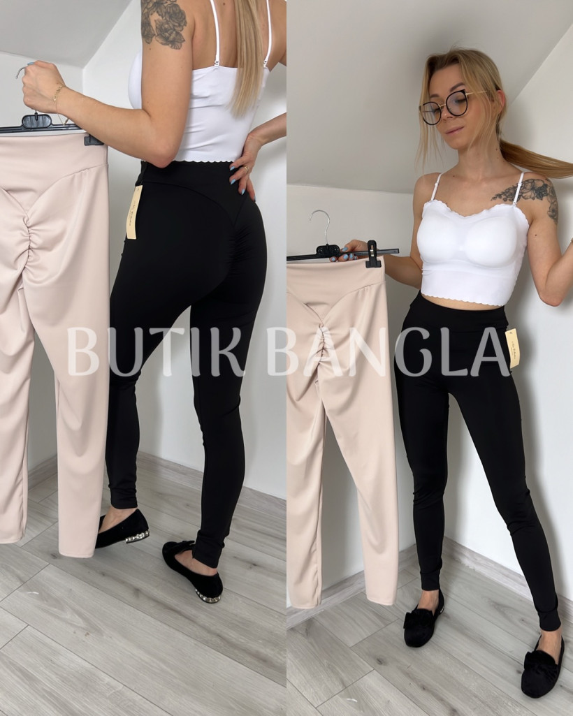 Leginsy marszczenie serce lycra