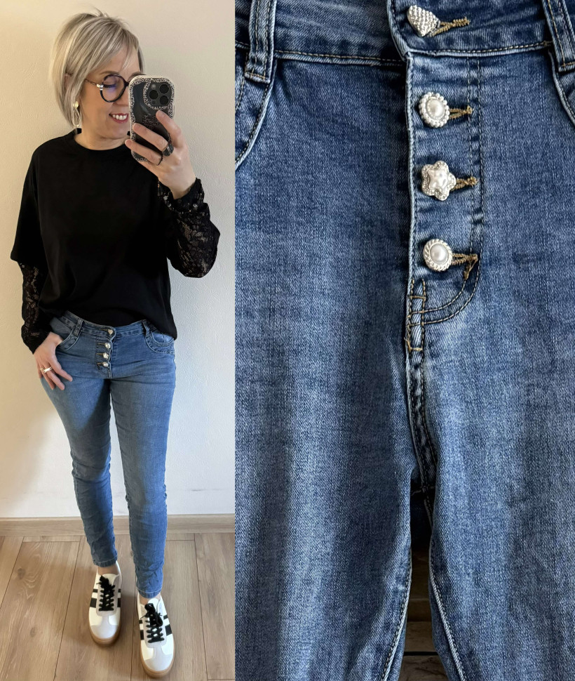 jeans boutons