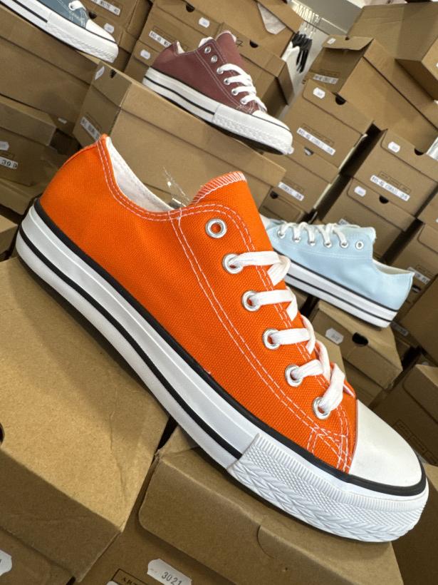 BASKET CONTESSE BASSE ORANGE FLUO