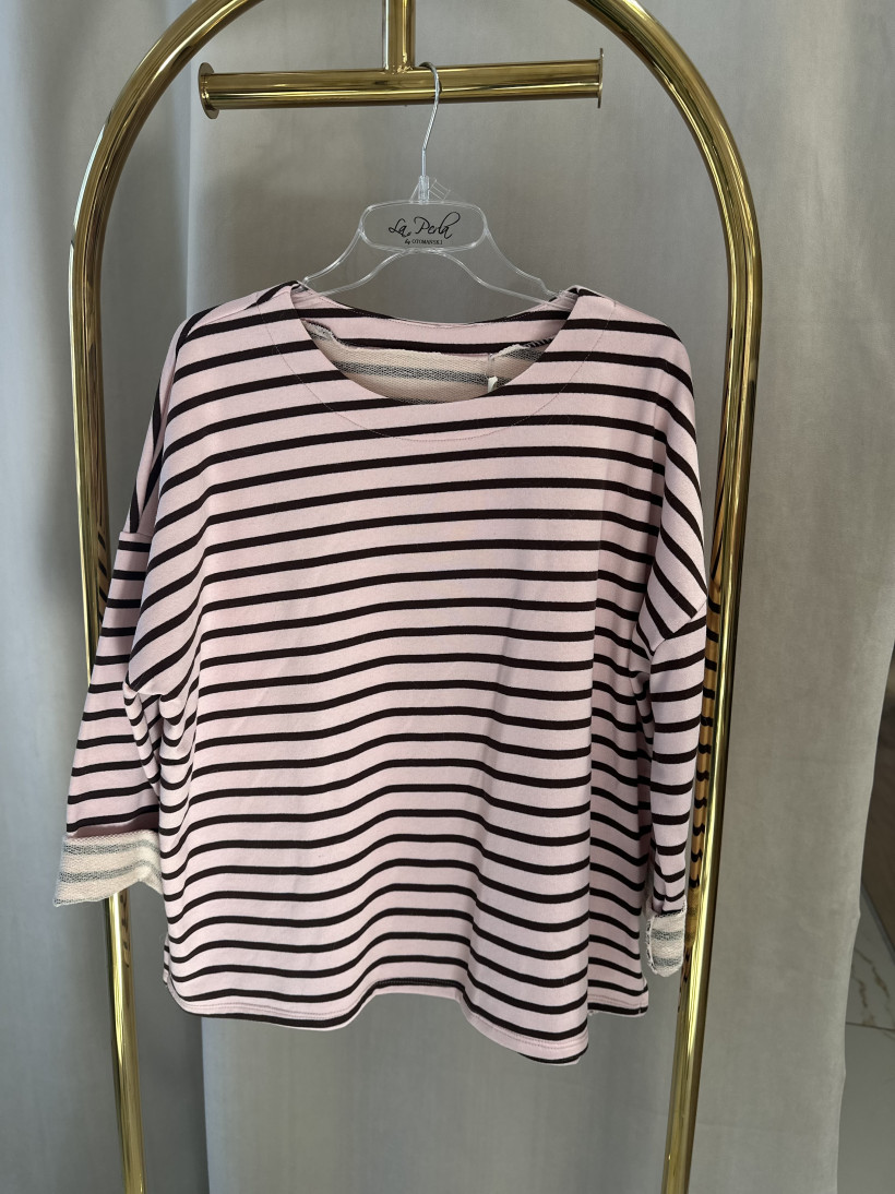 BE MINE BLUZA PASKI CZEKOLADA RÓŻ