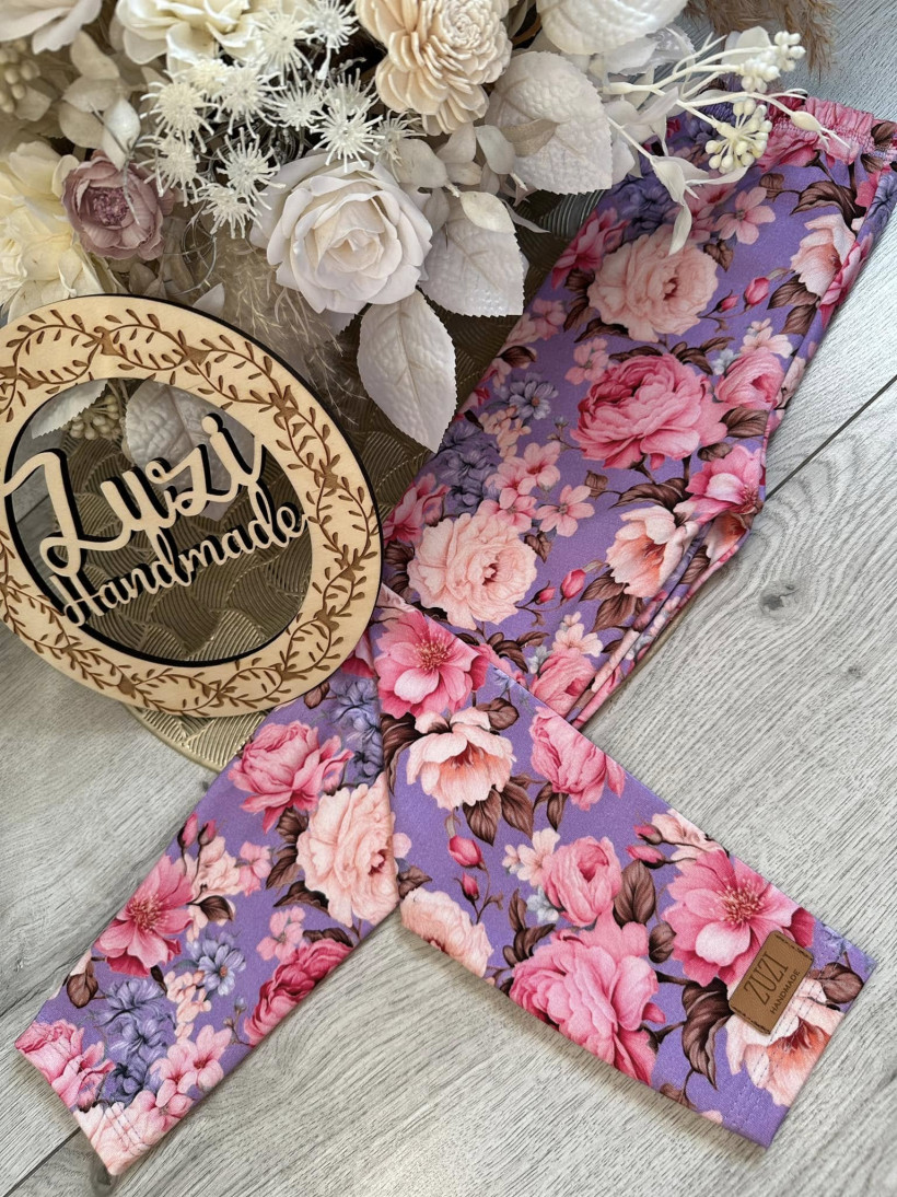 Leginsy peonie na Lili Zuzi