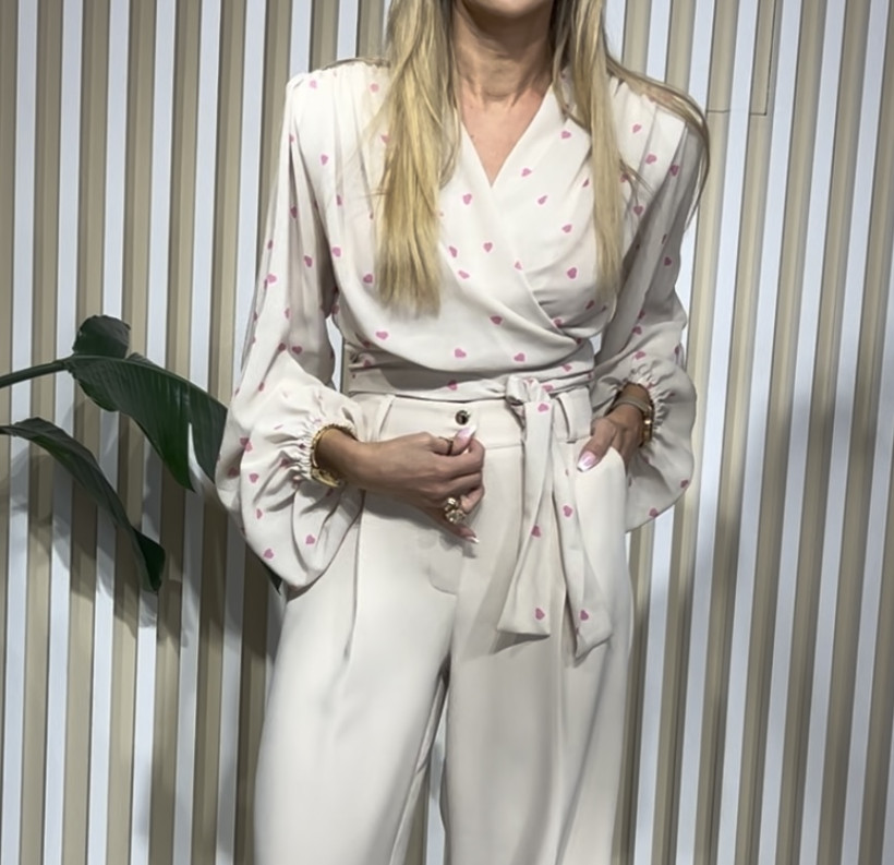 LA MILLA KOSZULA BEŻOWA SERDUSZKA