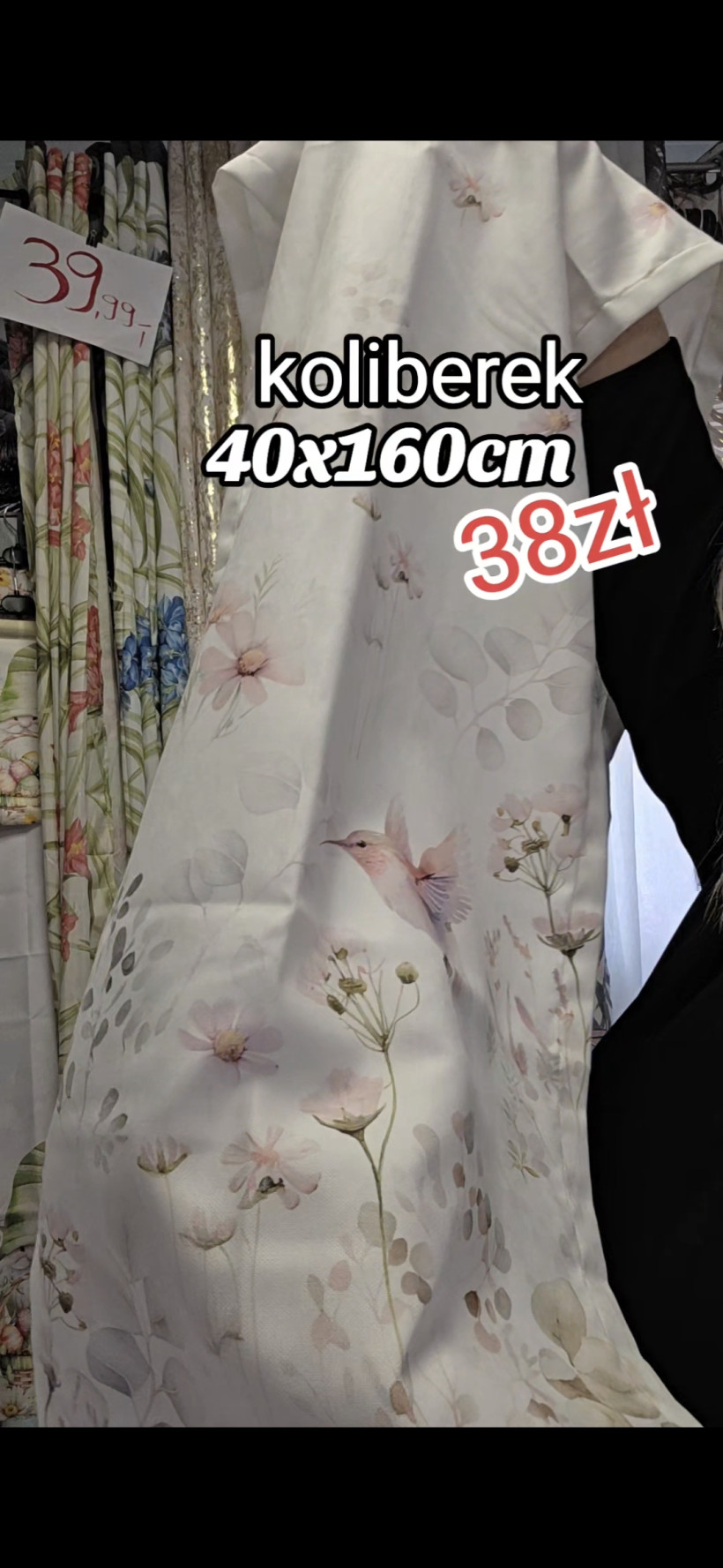 Bieznik koliberek 40x160cm wodoodporny