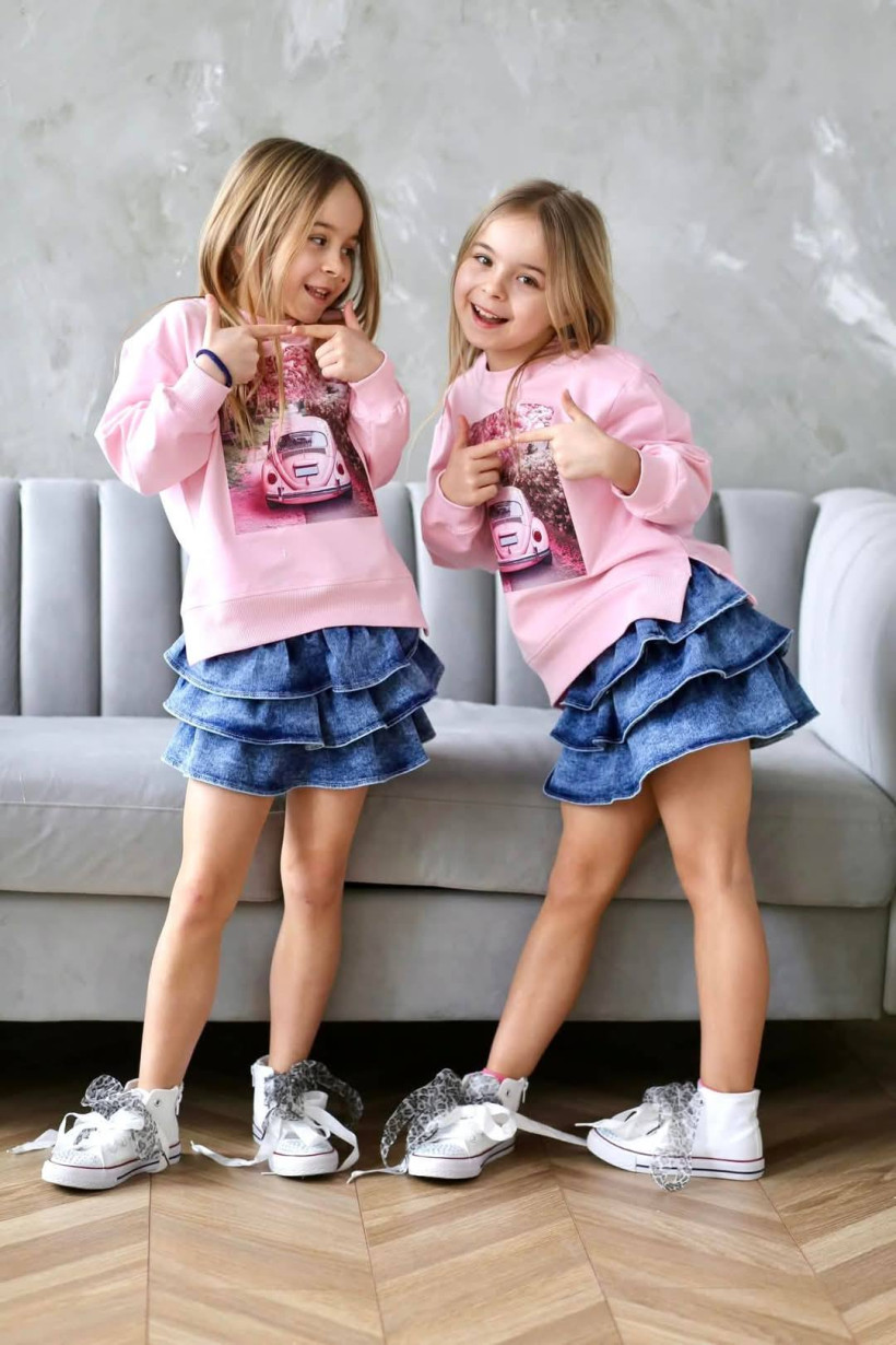 Spódniczka jeans 3 falbanki Qba Kids