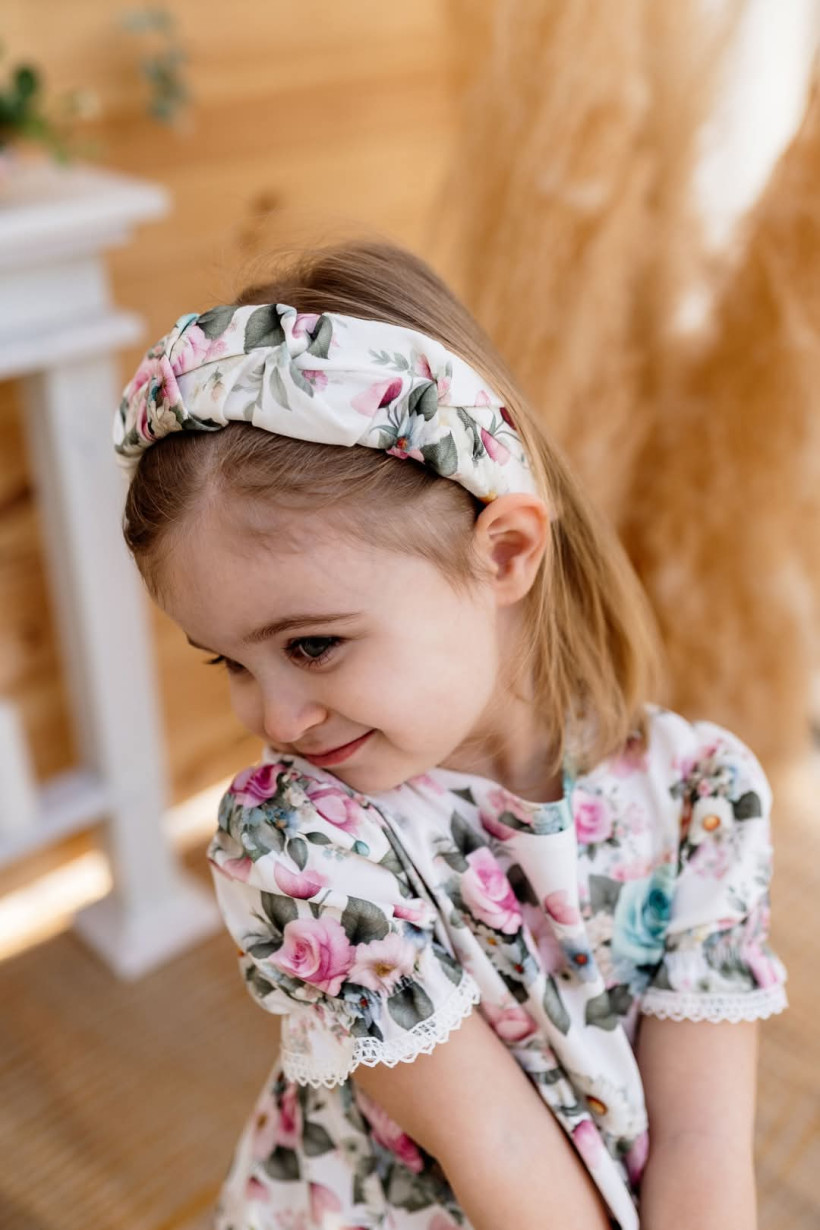 Opaska do sukienki wiosenne bukiety Helen