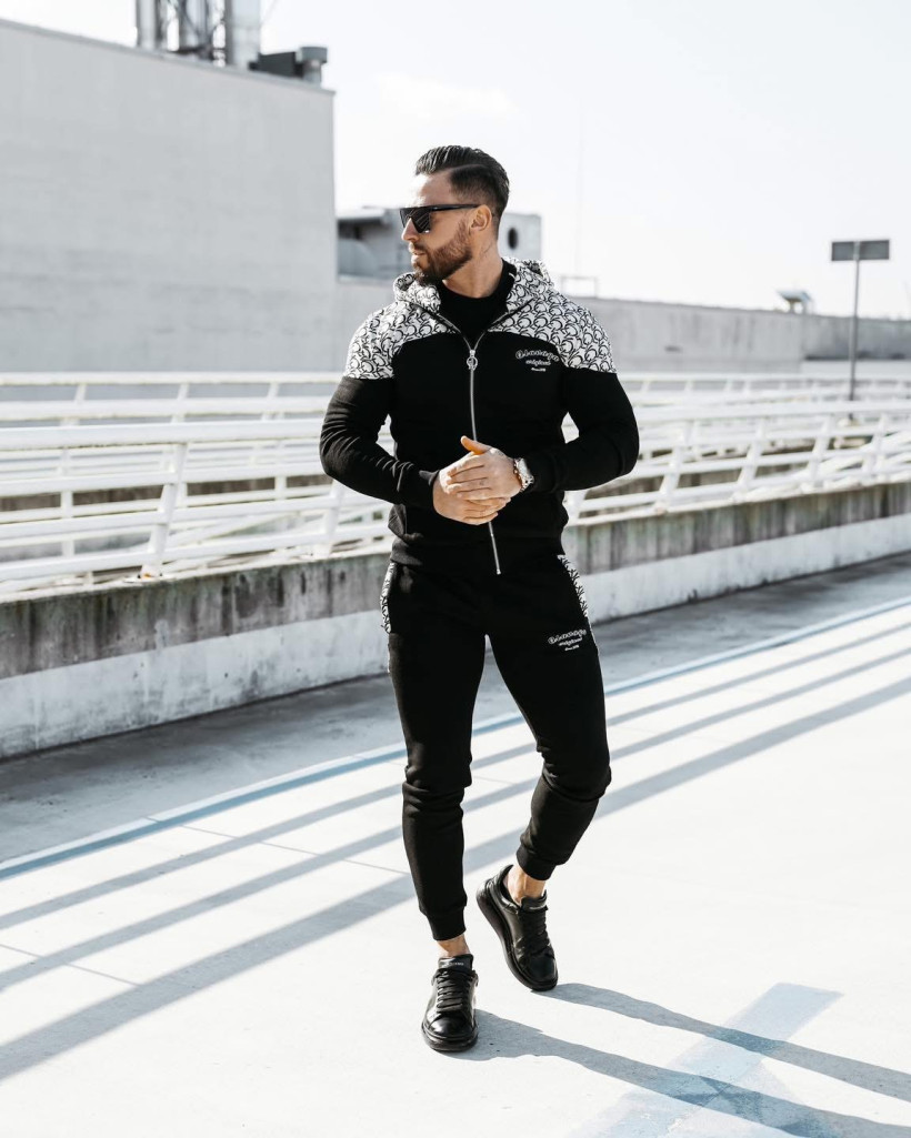 komplet męski GRAVITY czarny wyprzedaż