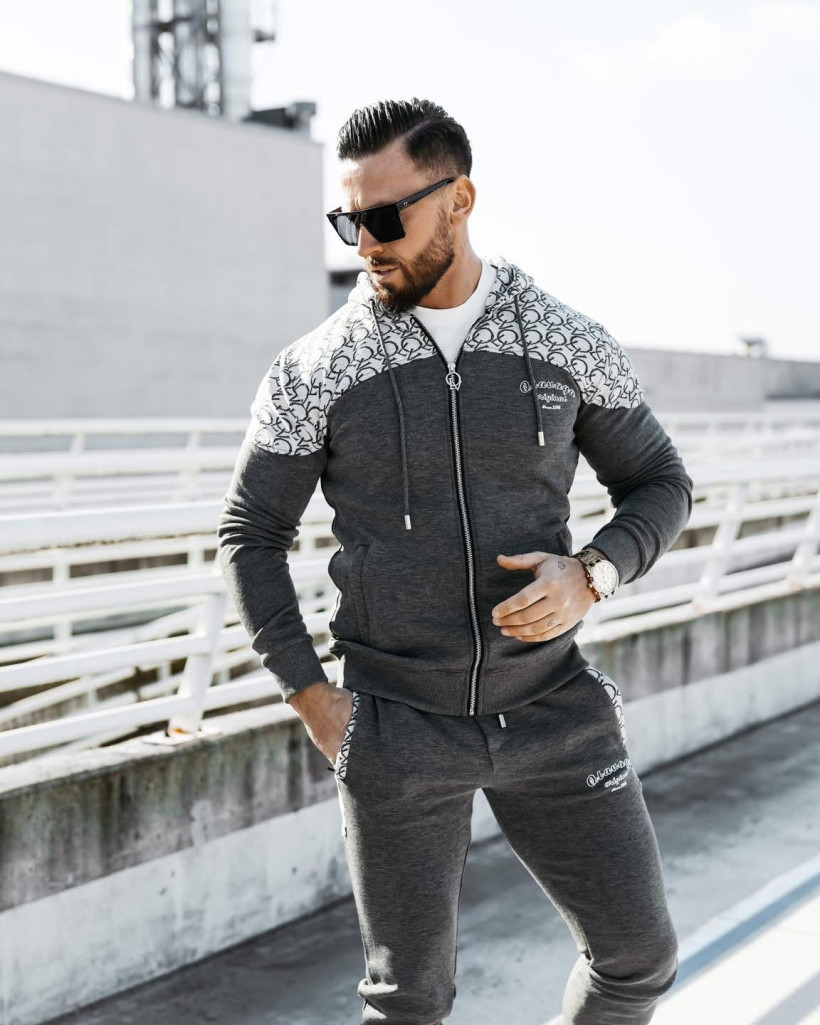 komplet męski GRAVITY szary wyprzedaż