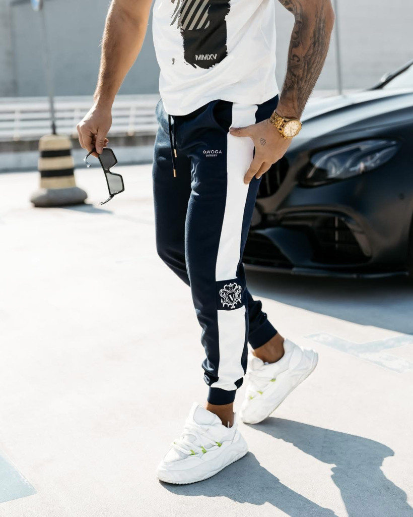 spodnie meskie LIES granat wyprzedaż