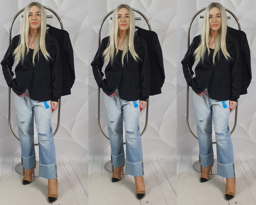 KURTKA /MARYNARKA 69614 RB15 CZARNA %PRZECENA