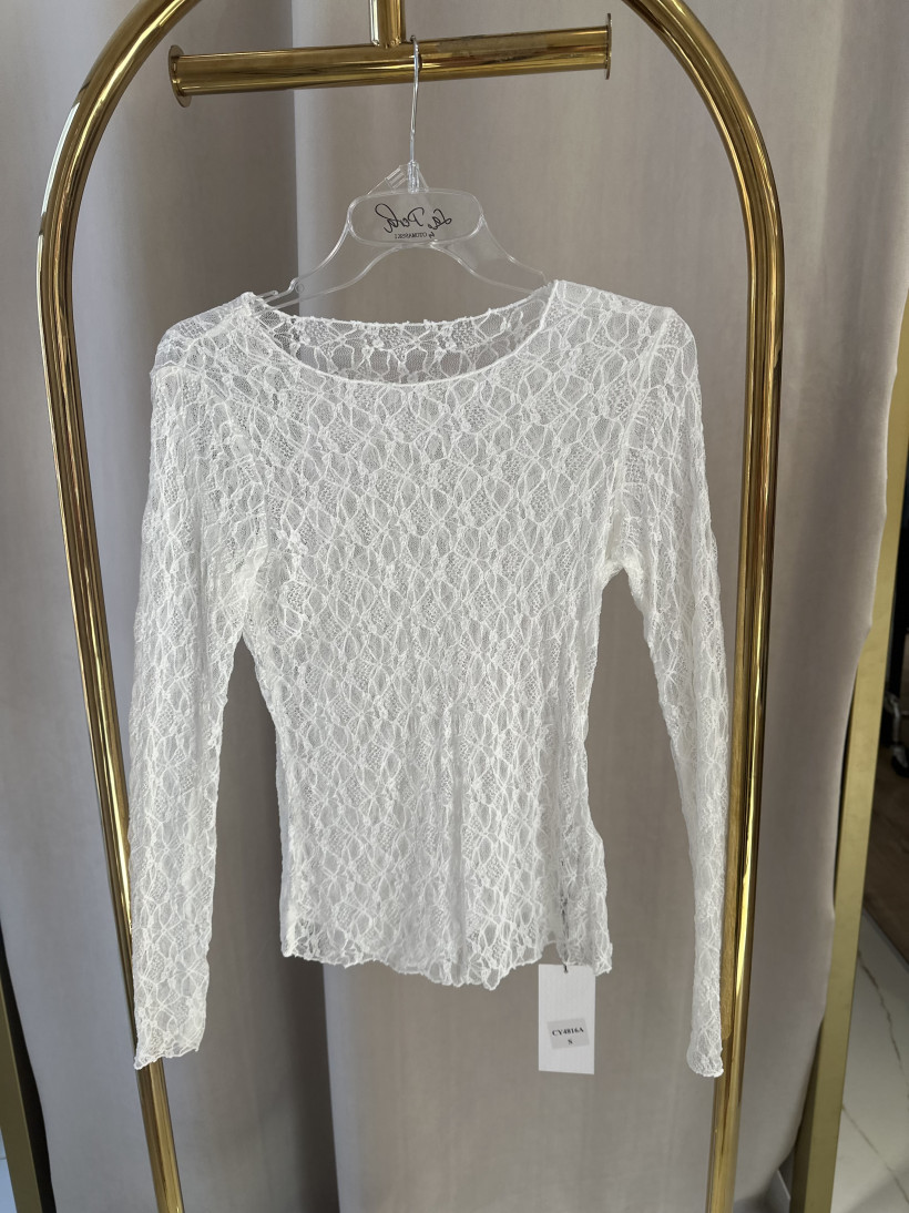 FR BLUZKA KORONKA ŚMIETANKA