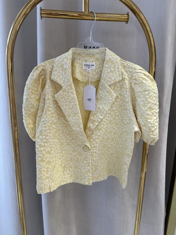 RETRO KOSZULA HAWAII KWIATKI ŻÓŁTA