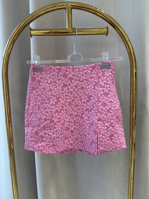 RETRO SPÓDNICA HAWAII KWIATKI RÓŻ