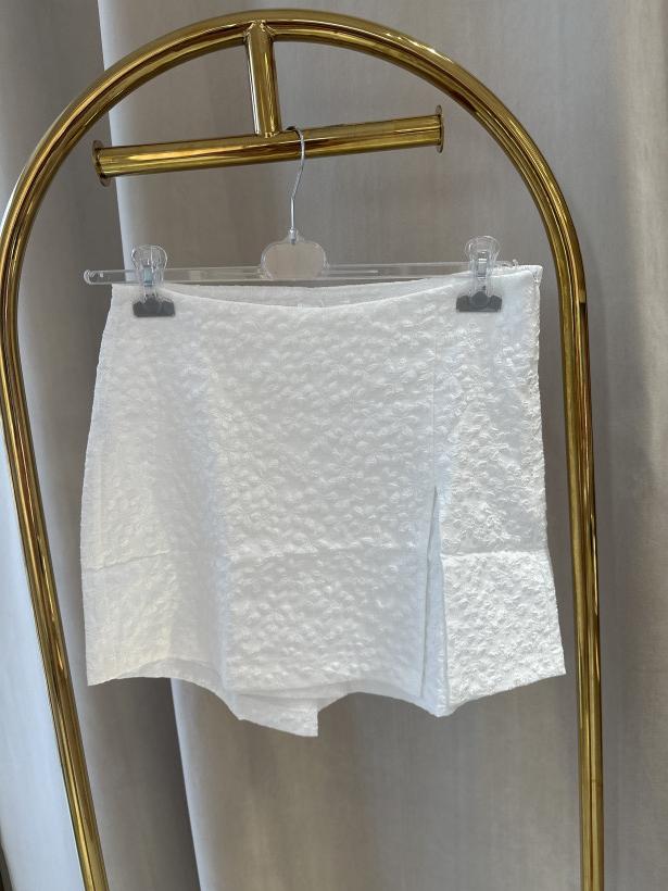 RETRO SPÓDNICA HAWAII KWIATKI BIAŁA