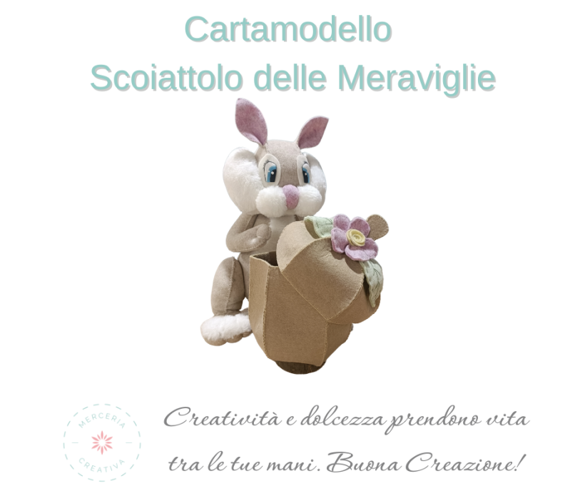Cartamodello Scoiattolo delle Meraviglie e Ghianda