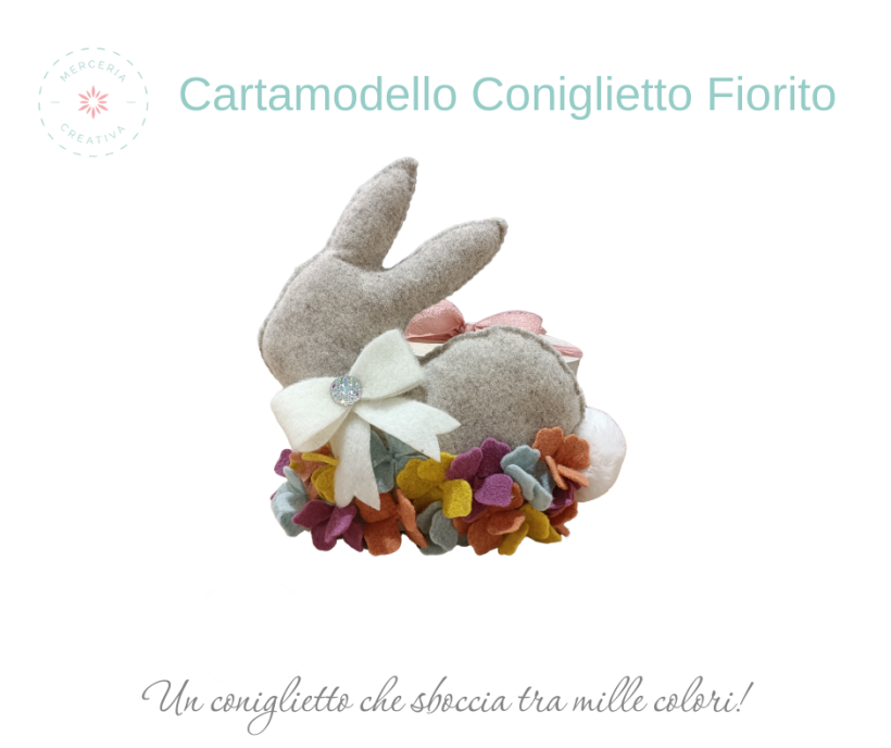 Cartamodello Coniglio Fiorito