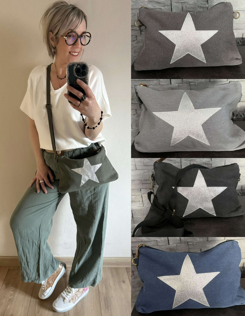 sac bandouliere etoile brillante