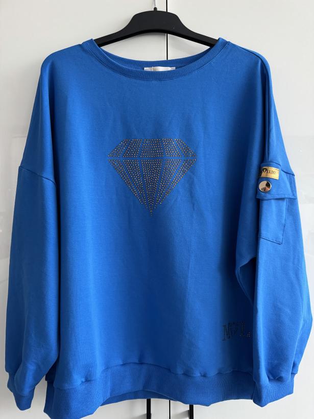 Bluza z patką chaber My Luxe